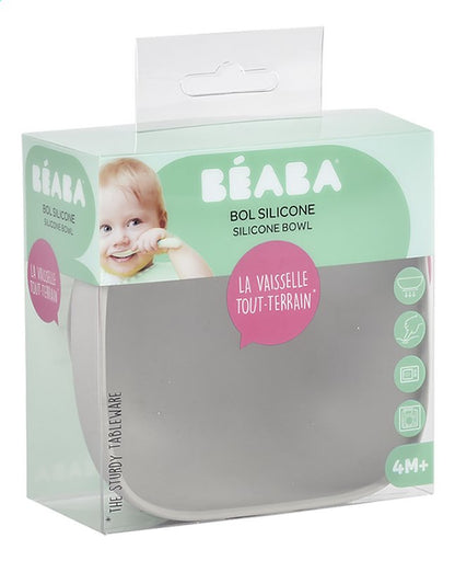 Béaba Assiette creuse avec ventouse gris