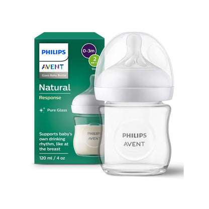 Philips AVENT Biberon en verre Natural Response transparent 120 ml - 3 pièces