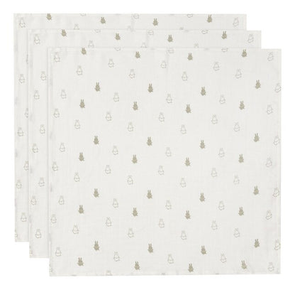 Jollein Essuie tetra Miffy Olive Green - 3 pièces