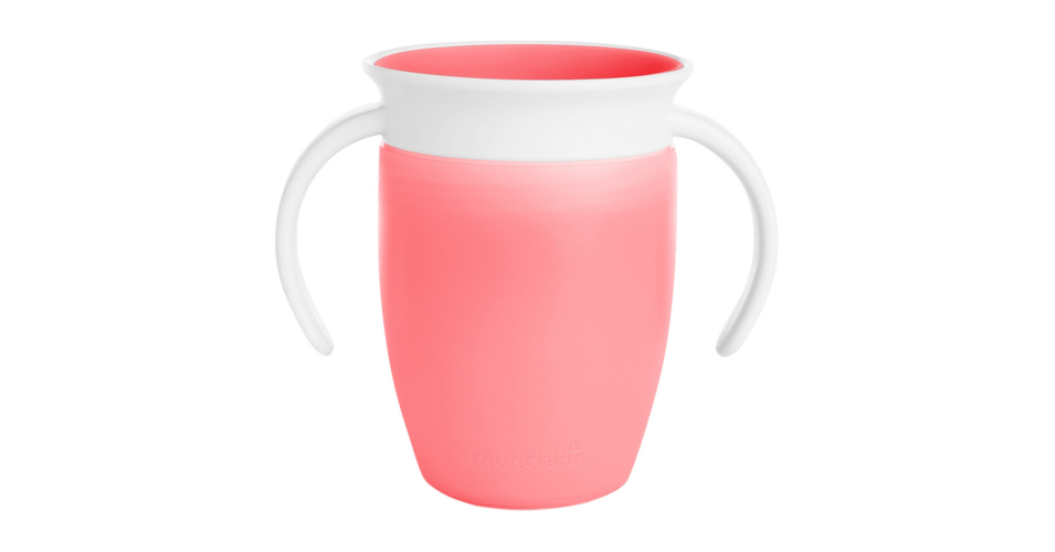 Munchkin Gobelet d'apprentissage avec poignées Miracle 360° trainer cup rose