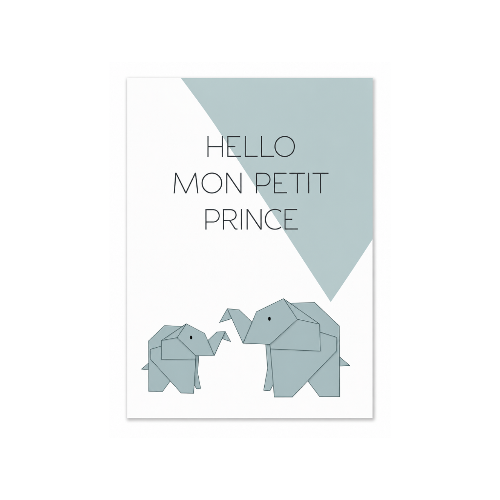 Wenskaart - prince origami - 10, FR