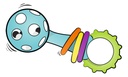 Sassy Rammelaar Peek-a-Boo Beads Rattle +3m
