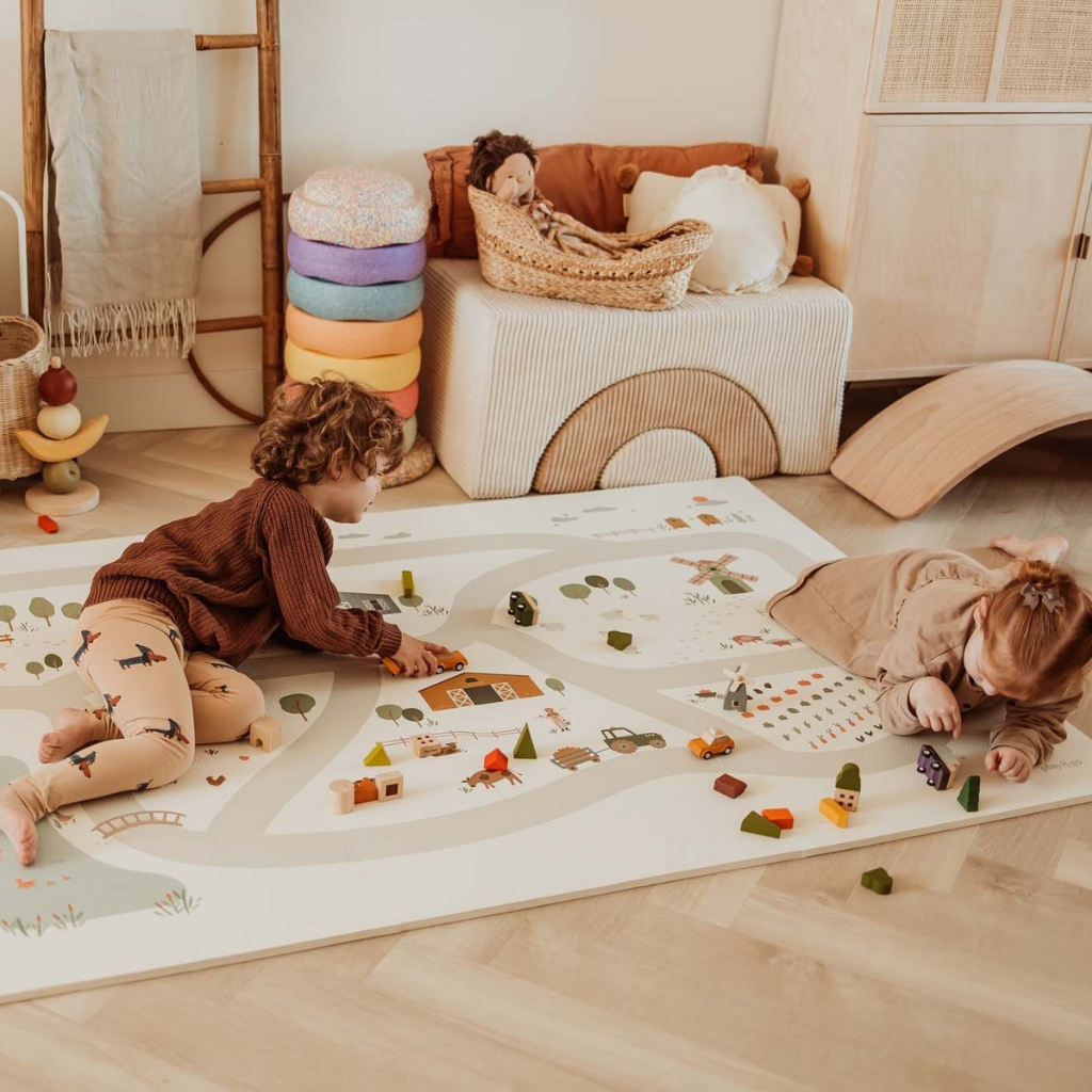 Play&Go Tapis de jeu avec pièces de puzzle Eevaa Farm