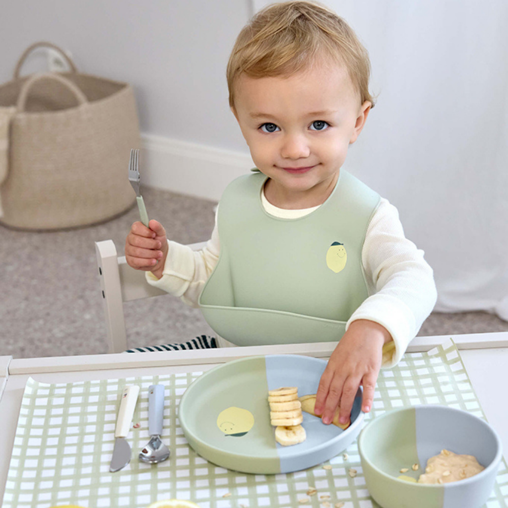 Lässig Assiette en silicone Happy Fruits Lemon
