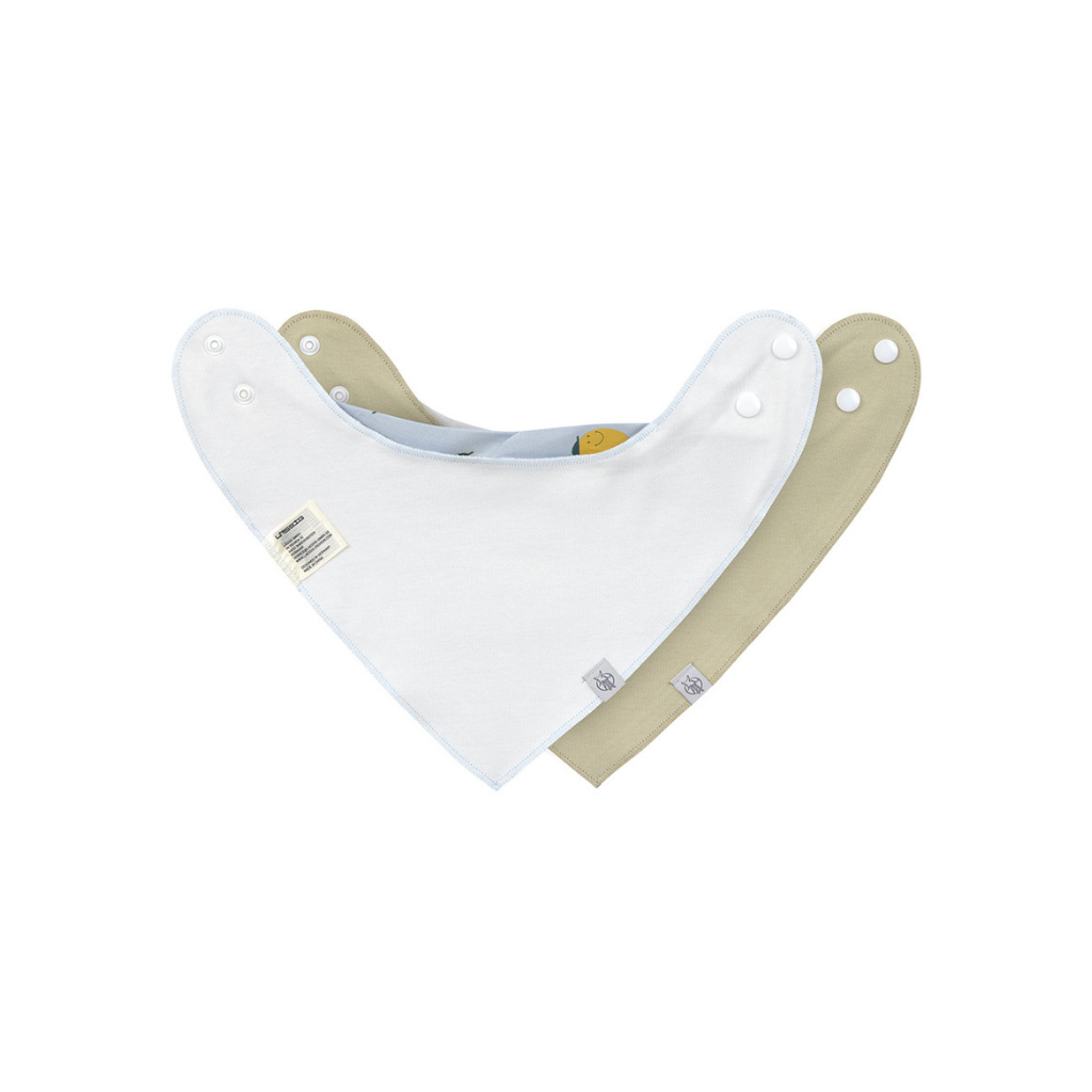 Lässig Bavoir bandana Happy Fruits Lemon - 2 pièces