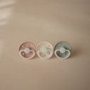 FRIGG Sucette + 0 mois Moon Night silicone Cream/Twilight Mauve - 2 pièces