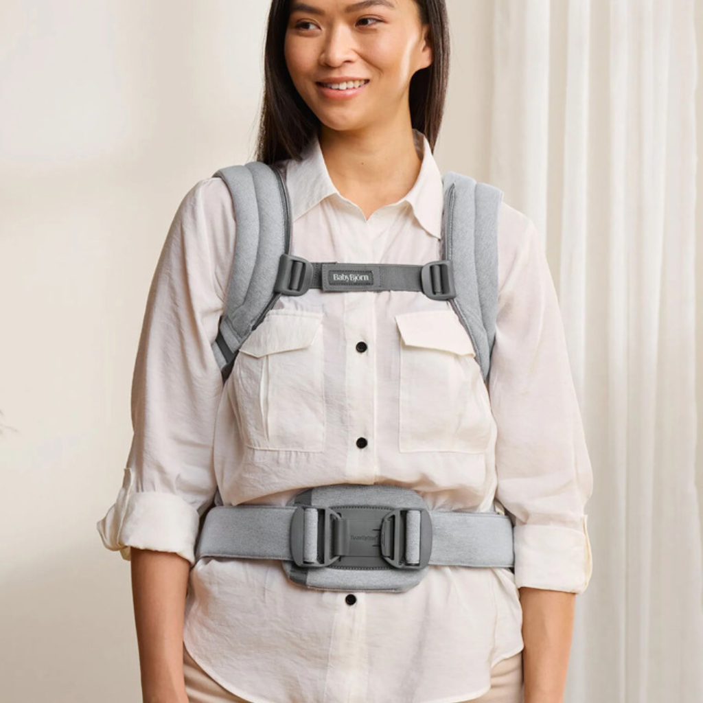 BabyBjörn Porte-bébé ventral Harmony tissé gris clair