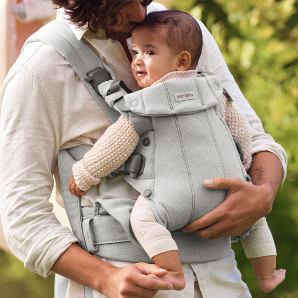 BabyBjörn Porte-bébé ventral Harmony tissé gris clair
