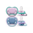 Philips AVENT Fopspeen + 6 maanden Ultra Air lila/blauw - 2 stuks