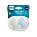 Philips AVENT Fopspeen 0 - 6 maanden Ultra Air Pistache, blauw - 2 stuks