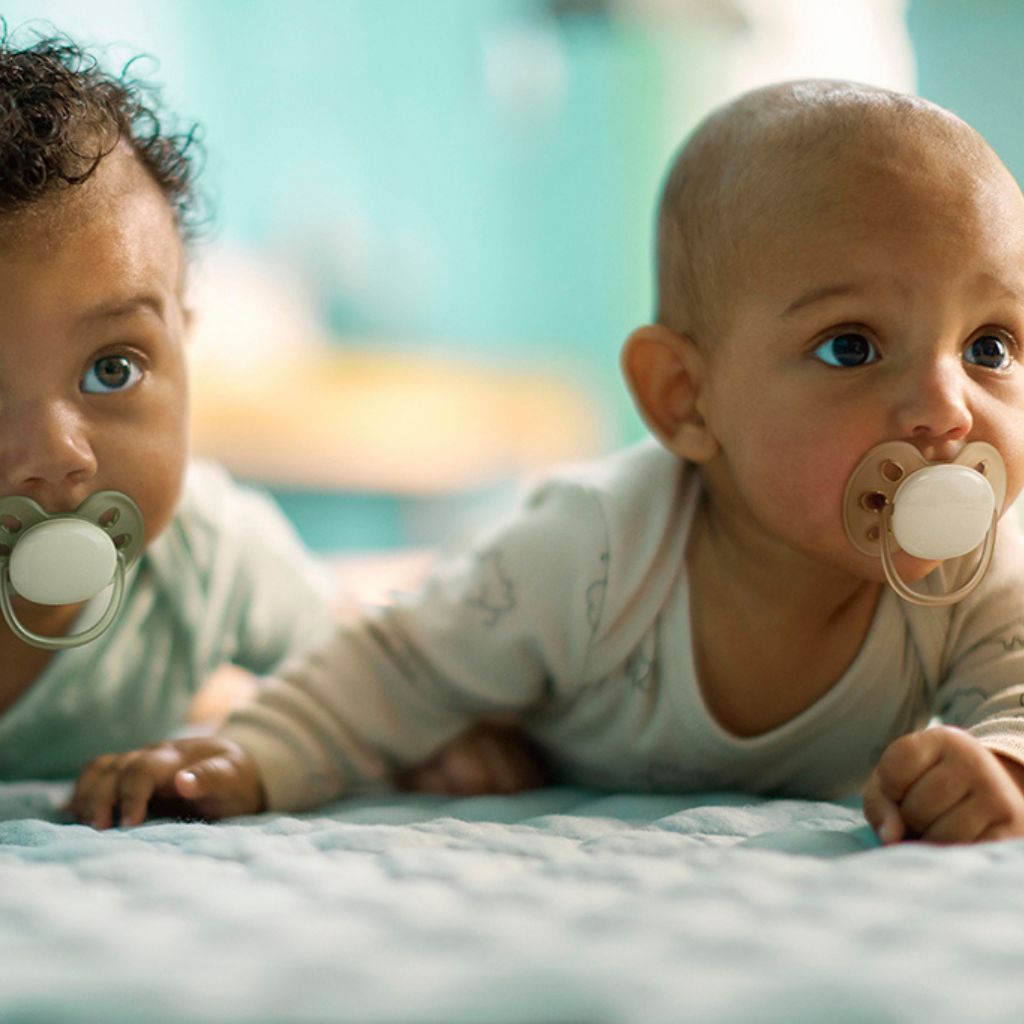 Philips AVENT Fopspeen + 0 maanden Ultra Soft beige,lichtgroen - 2 stuks