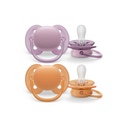 Philips AVENT Fopspeen 6 - 18 maanden Ultra Soft Lila, oranje - 2 stuks