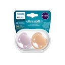 Philips AVENT Fopspeen 6 - 18 maanden Ultra Soft Lila, oranje - 2 stuks