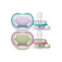 Philips AVENT Fopspeen 0 - 6 maanden Ultra Air Pistache/lila - 2 stuks