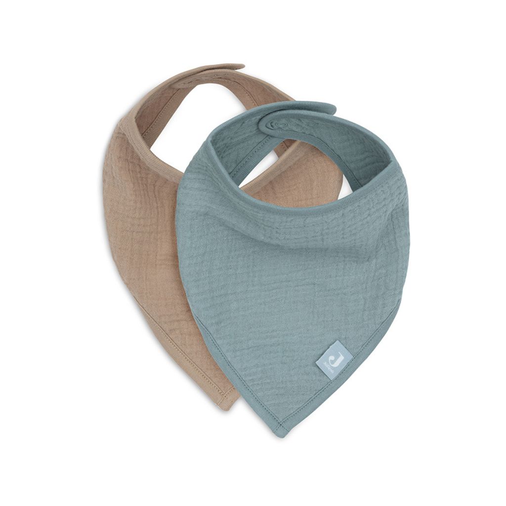 Jollein Bandana slab Sea Green/Biscuit- 2 stuks
