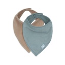 Jollein Bandana slab Sea Green/Biscuit- 2 stuks