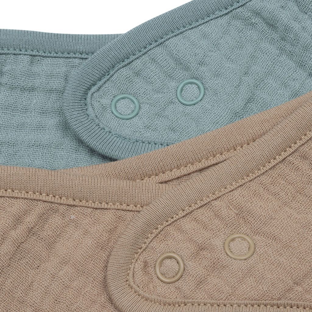 Jollein Bandana slab Sea Green/Biscuit- 2 stuks