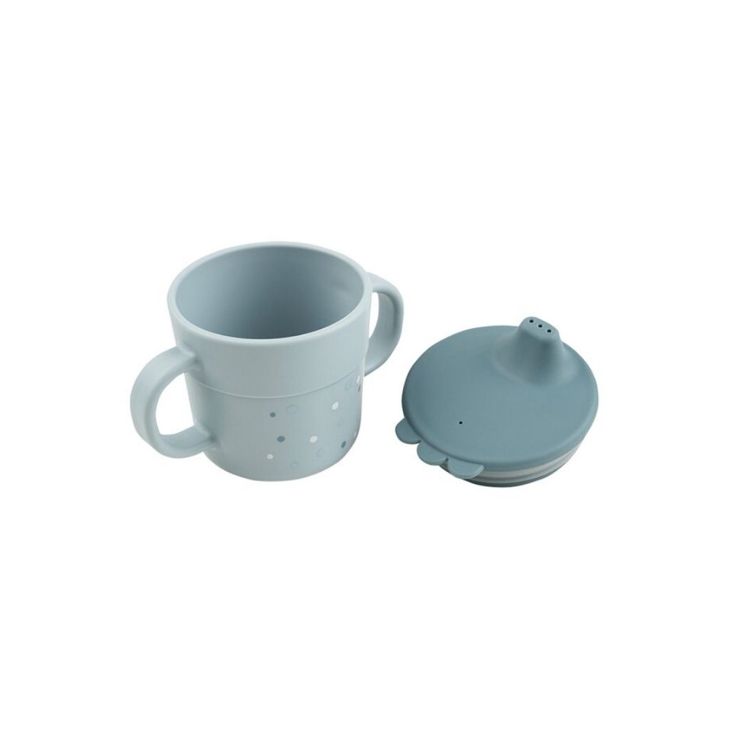 Done by Deer Drinkbeker met handvatten Happy Dots Blue