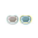 Philips AVENT Sucette + 18 mois Ultra Air gris/bleu clair - 2 pièces