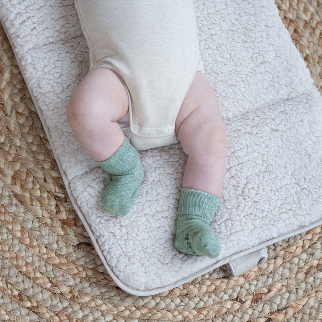 KipKep Blijf-sokken Pale Green 0 tot 3 maanden