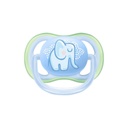 Philips AVENT Fopspeen + 0 maanden Ultra Air olifant/leeuw boy - 2 stuks