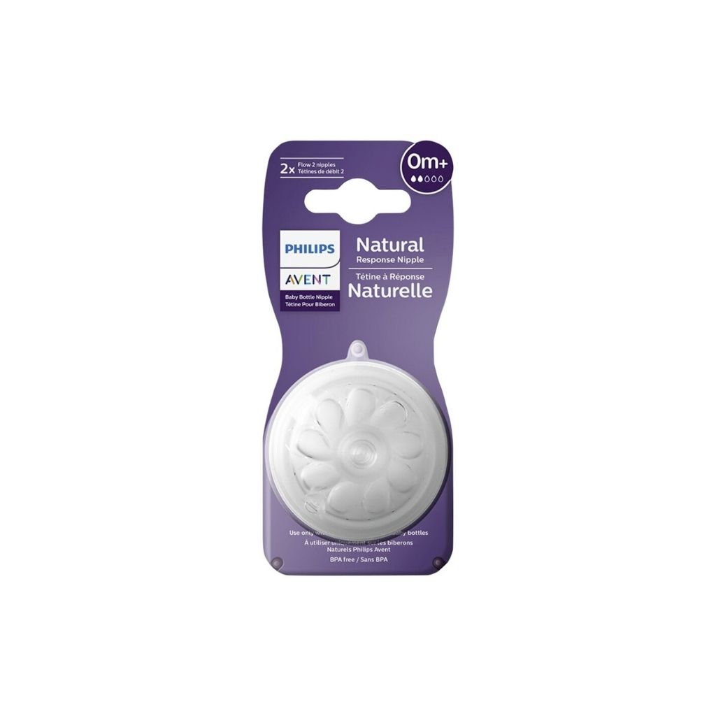Philips AVENT Speen Natural Response langzame melktoevoer - 2 stuks