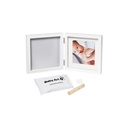 Baby Art 2-delig fotokader met gipsafdruk My baby style simple wit