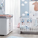 Transland 3-delige babykamer (meegroeibed + commode + kast met 2 deuren) Alisa wit
