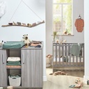 Transland 3-delige babykamer (meegroeibed + commode + kast met 2 deuren) Nolan