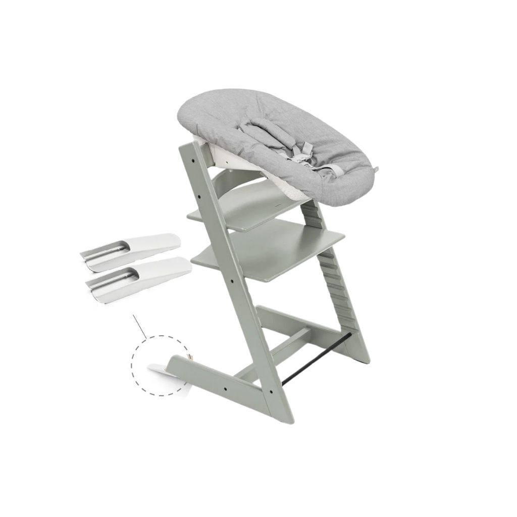 Stokke® Eetstoel + Newborn Set grijs Tripp Trapp® Glacier Green