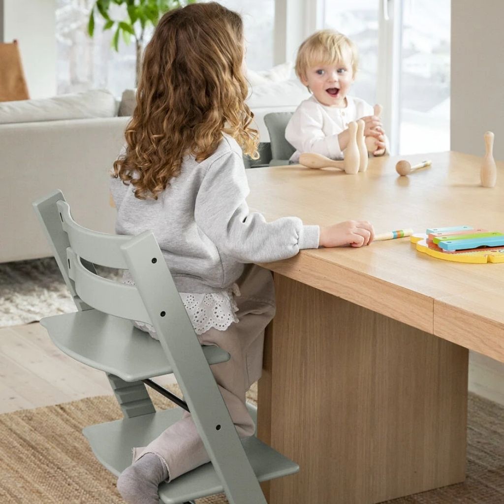 Stokke® Eetstoel + Newborn Set grijs Tripp Trapp® Glacier Green
