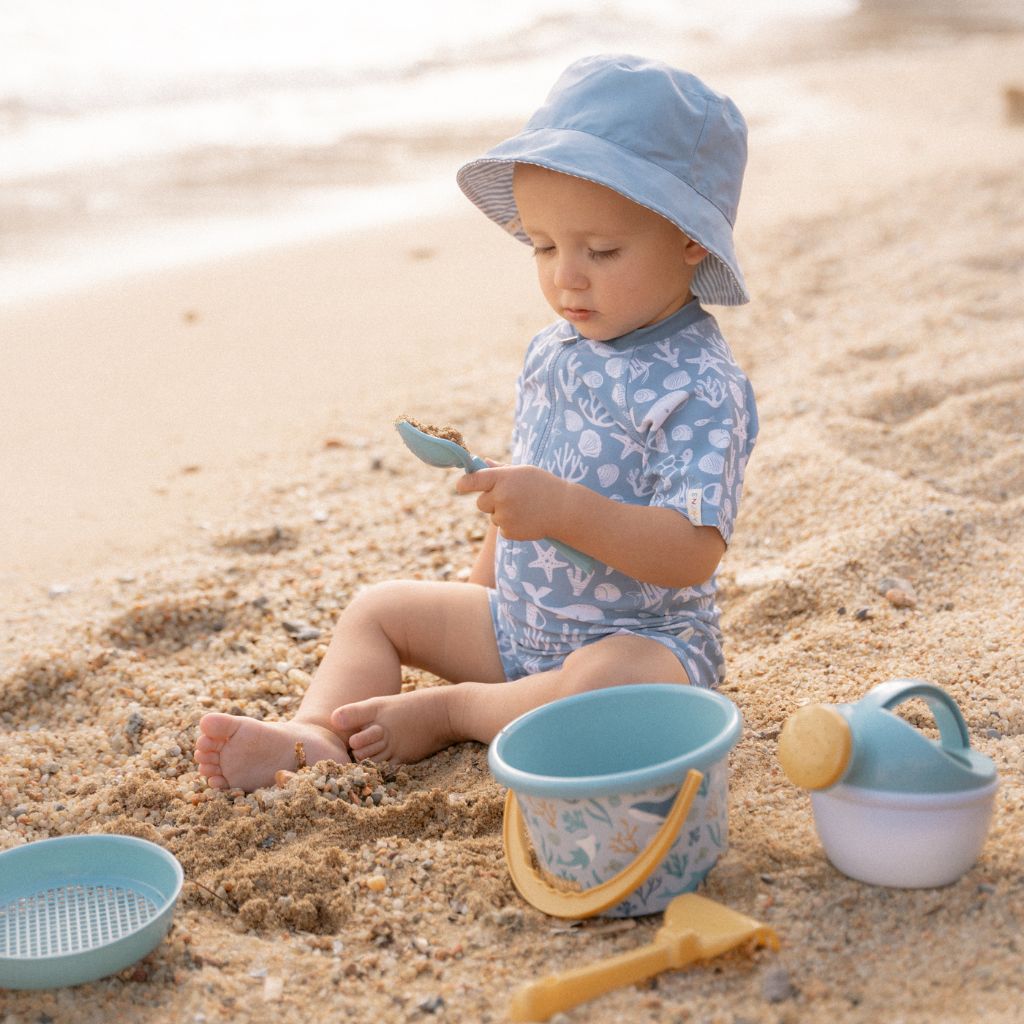 Little Dutch Zwempak korte mouwen Sea Life Ocean Blue