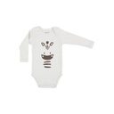 Dreambee Body met lange mouwen Flo ecru/groen - 2 stuks