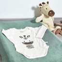 Dreambee Body met lange mouwen Flo ecru/terracotta - 2 stuks