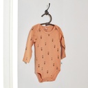 Dreambee Body met lange mouwen Flo ecru/terracotta - 2 stuks