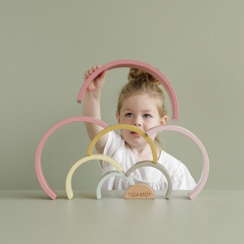Little Dutch Houten regenboog pink