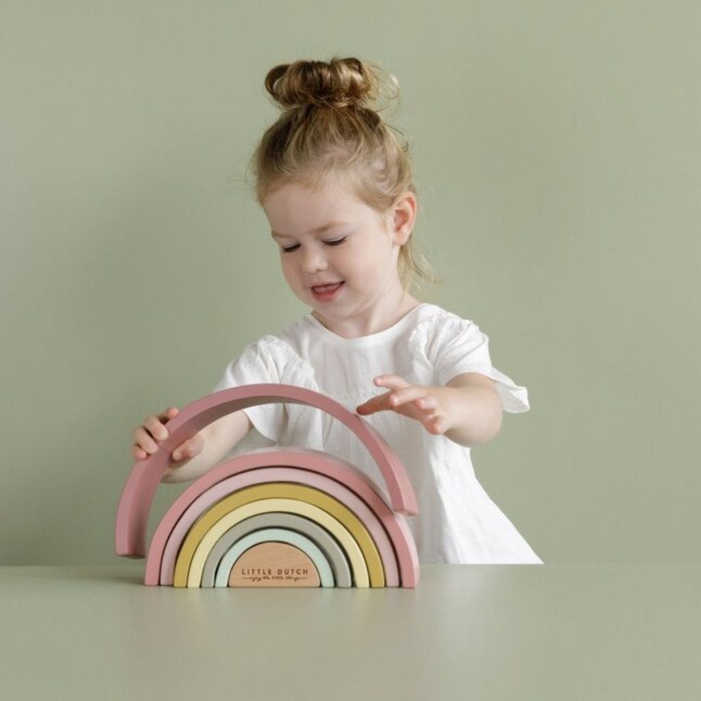 Little Dutch Houten regenboog pink