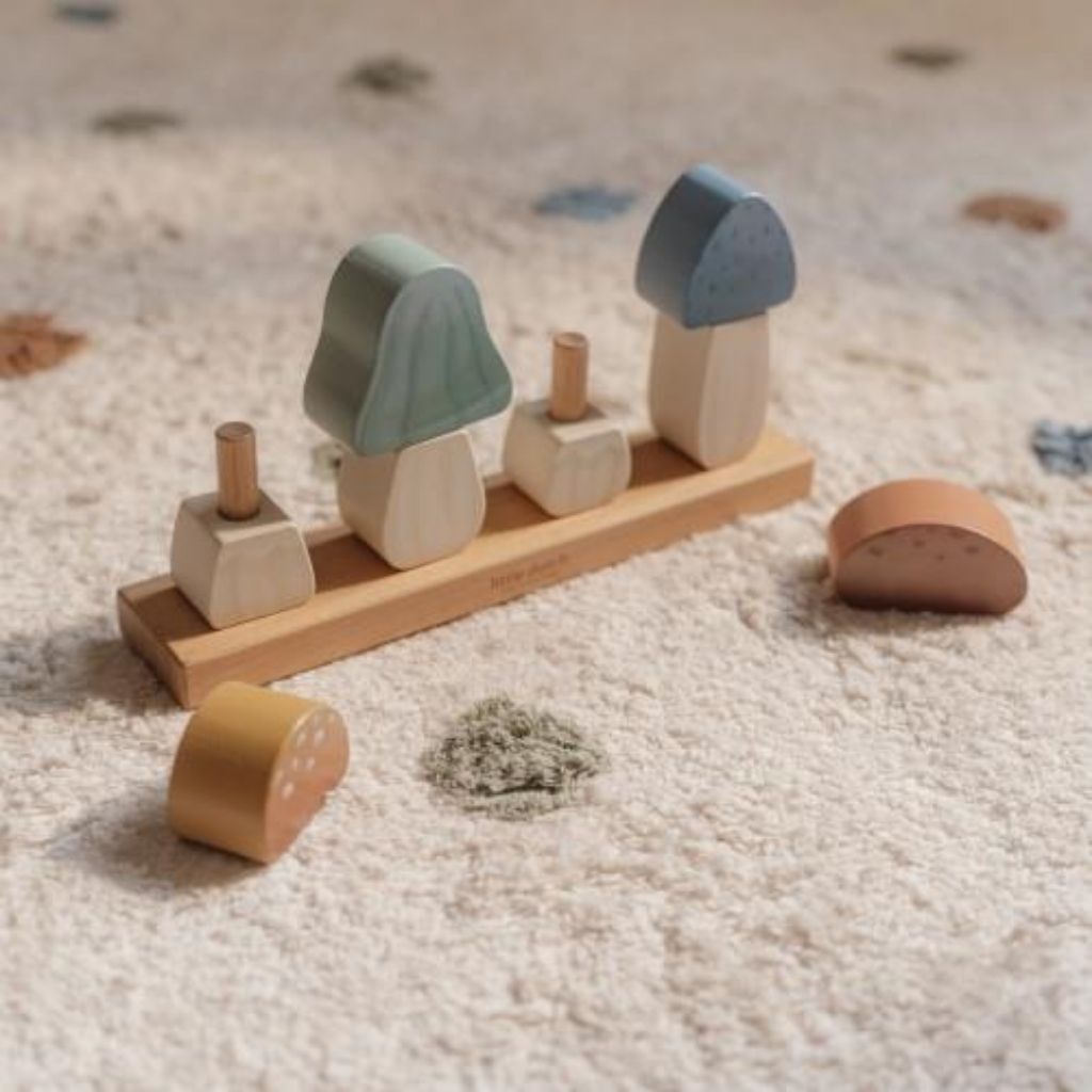 Little Dutch Houten stapelblokken Forest Friends Paddenstoelen