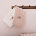 Little Dutch Washandje geborduurd Fairy Garden roze/beige B 14 x L 21 cm - 2 stuks