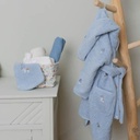 Little Dutch Washandje geborduurd Forest Friends beige/blauw B 14 x L 21 cm - 2 stuks