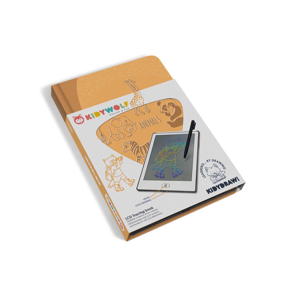 Kidywolf Tablette à dessin avec écran LCD Kidydraw - Animaux