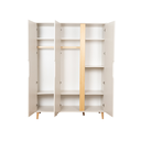 Pericles Chambre de bébé 3 pièces (lit L 120 x Lg 60 cm + commode avec rallonge + armoire 3 portes) Nomad Dune Beige
