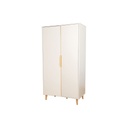 Pericles Chambre de bébé 3 pièces (lit L 140 x Lg 70 cm + commode avec rallonge + armoire 2 portes) Nomad Dune Beige