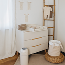 Pericles Chambre de bébé 3 pièces (lit L 140 x Lg 70 cm + commode avec rallonge + armoire 3 portes) Nomad Dune Beige