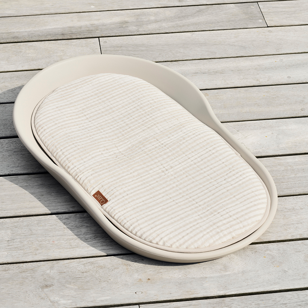 Quax Coussin à langer Mamee Stripes Natural