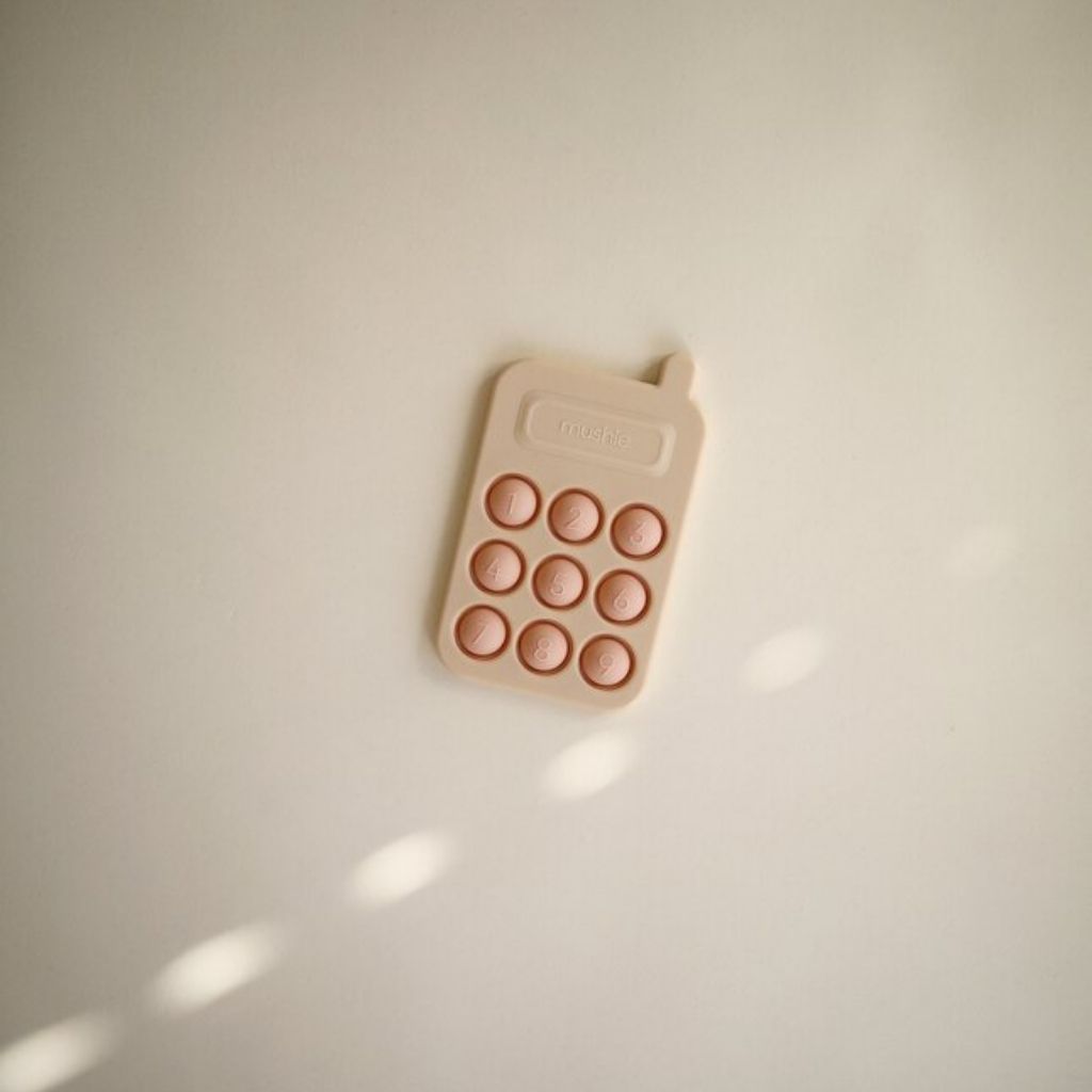 Mushie Bijtspeeltje Speelgoedtelefoon Blush