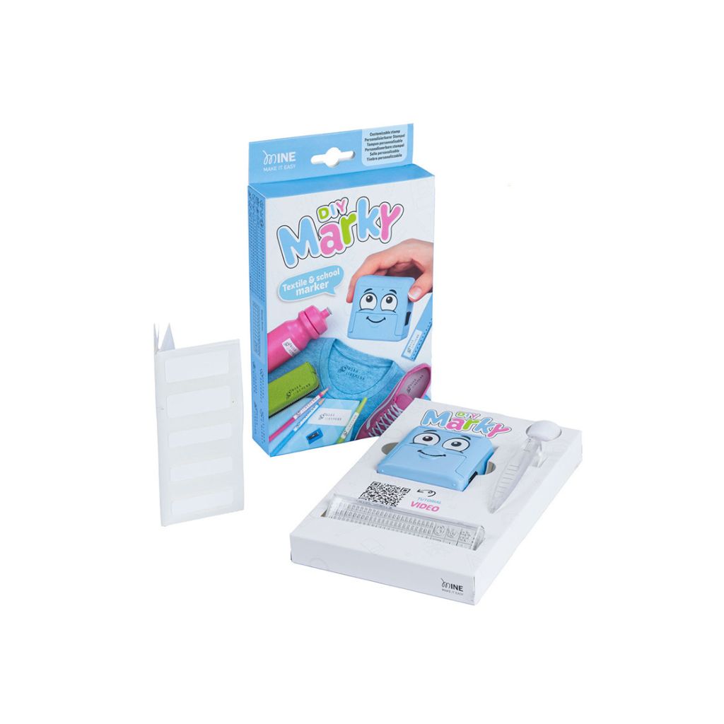 MARKY personaliseerbare stempel blauw