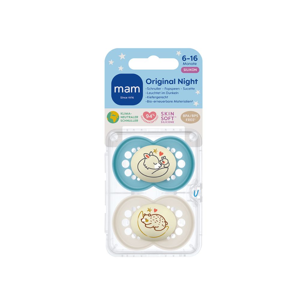 MAM Fopspeen 6 - 16 maanden Original Night Blue/Neutral - 2 stuks