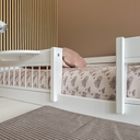 LIFETIME Barrière de lit étroite blanc laqué