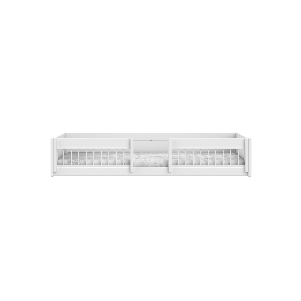LIFETIME Barrière de lit étroite blanc laqué